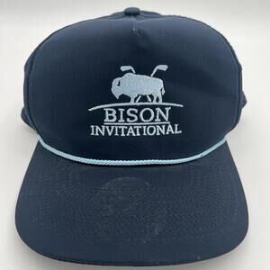 Bison Oil & Gas Invitational 4th Annual Golf Tournament Rope Hat‎ Snap Back Blue